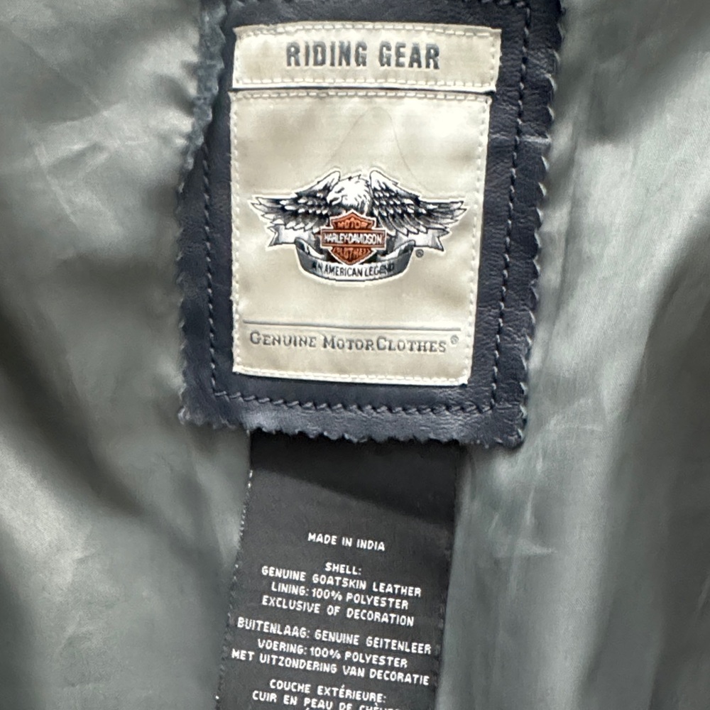 Harley-Davidson Midnight Black Leather Jacket - Picture 3 of 7